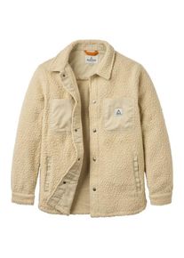 Passenger Womens Rappel Recycled Sherpa Oversized Shirt Fleecevest Dames (XS |beige)