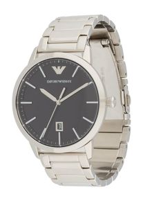 Emporio Armani Heren Analoog horloge zwart / zilver One Size