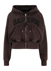 GAP Petite Dames Sweatvest chocoladebruin / zwart XS