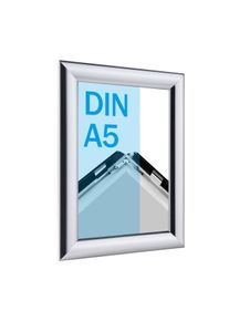 Kliklijsten, aluminium, A5 chroom | 25 mm | in verstek