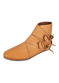 early medieval half-boots with hobnailed double-sole natural brown size 41