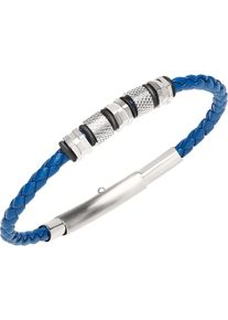 Breil Heren Armband enziaan / zwart / zilver One Size