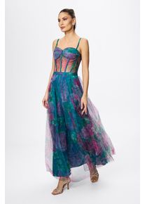 Rochie de ocazie premium din tull cu imprimeu floral Allegra Multi