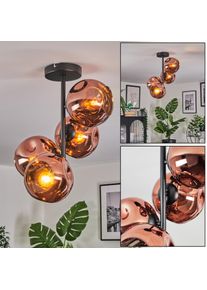 hofstein Ripoll Plafondlamp, Kogellampje Koperkleurig, 4-lichts
