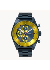 deTomaso Men's Watch - Dark Blue - Chronograph, case made of surgical steel, sapphire-hardened mineral glass, metal strap, 43mm diameter, Japanese quartz