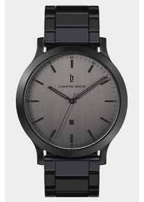 Men's Watch - Black - Surgical steel case, Sapphire-hardened mineral glass, Metal Strap - 40mm , Quartz Movement - Lilienthal Berlin
