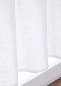 Cafégardin med linnelook - vit - storlek 30x90 cm - bonprix