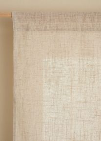 Hissgardin med linnelook - beige - storlek 140x45 cm - bonprix