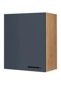 Nobilia Küchenoberschrank , Blau, Eichefarben , Metall , 2 Fächer , nur wie online abgebildet bestellbar , 60x72x35 cm , Blauer Engel, Pefc, Goldenes M, Made in Germany, DGM-Klimapakt , hängend , Küchen, Küchenmöbel, Küchenschränke