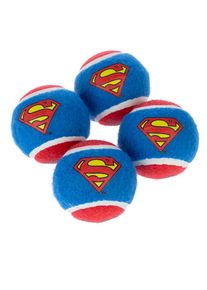 Warner Brothers Warner Bros. DC Set de balles de tennis Superman 4 pièces (Ø6,3cm chacune) Jouets pour chiens