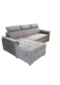 Milani Home PETER divano letto con penisola colore Tortora