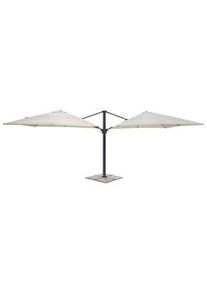 Giordanoshop Ombrellone da Giardino Doppio 3x3m + 3x3m Telo in Polietilene Ecrù