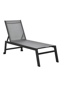 Outsunny Lettino Prendisole Alluminio Sdraio da Giardino Grigio e Nero