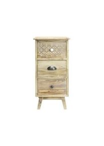 Rebecca Mobili Comodino Cassettiera Stretta 3 Cassetti in Legno Anticato per Camera da letto
