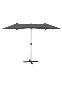 Giordanoshop Ombrellone Doppio da Giardino 2x4m Lyon Grigio Scuro