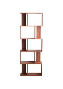 Rebecca Mobili Libreria Scaffale 5 Ripiani Marrone Noce Mdf Ufficio 169x60x24