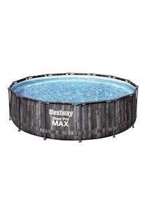 Bestway Piscina fuori terra Steel Pro MAX, acciaio / PVC, Ø 4,27 x 1,07 m, pompa con filtro, effetto legno, rotonda, 13030 L