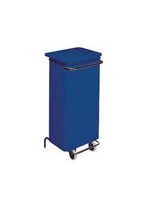 Medial International contenitore mobile a pedale 110 lt metallo blu