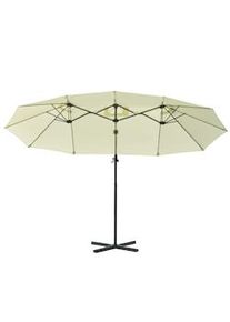Outsunny Ombrellone Doppio Poliestere Anti-UV Impermeabile
