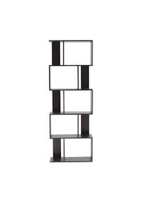 Rebecca Mobili Libreria Scaffale Legno 5 Ripiani Marrone Wenge 172,5x60x24,5