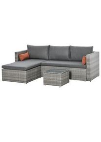 Outsunny Mobili da Giardino Set 3 Pezzi con 2 Divani e 1 Tavolino