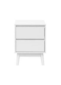 Rebecca Mobili Comodino 2 Cassetti Comodino Multiuso Bianco MDF Stile Scandinavo