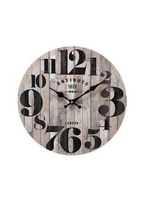 Rebecca Mobili Orologio A Muro Mdf Nero Marrone Cucina Soggiorno 33,8x33,8x4