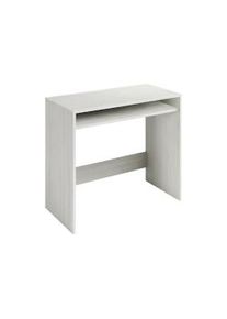 Dmora Scrivania Portland, Scrittoio lineare con ripiano fisso, Tavolo da studio o ufficio porta PC, 79x43h87 cm, Bianco effetto legno