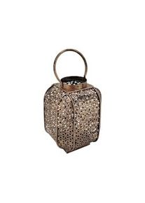 Rebecca Mobili Lanterna Grande per Interno Esterno in Metallo Bronzo Porta Candele Marocchina