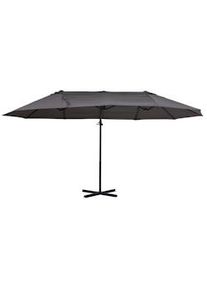 Outsunny Ombrellone Doppio Poliestere Anti-UV Impermeabile Grigio