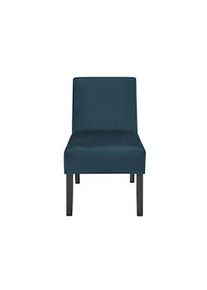 CASA COLLECTION poltrona deva in velluto, 65x48x80 cm, blu