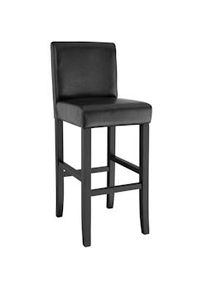 TecTake Taburete de bar de poli piel - negro, Por unidad - 400551