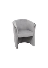 CASA COLLECTION poltrona luna in velluto, 68x60x74 cm, grigio e antracite