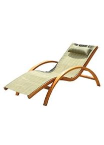 Outsunny Sedia a Sdraio Lettino Prendisole Giardino Esterno Legno
