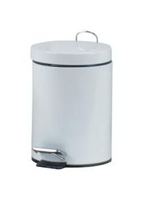 Cestino a pedale 5 L Acciaio Inox laccato Bianco 647