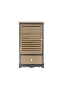 Rebecca Mobili Comodino Armadietto 1 Anta 1 Cassetto Nero Grigio 73x42x32