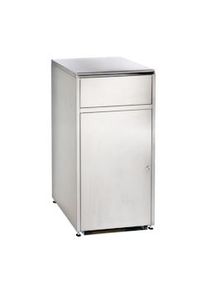 Medial International Contenitore con sportello basculante inox 120 litri
