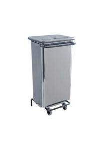 Medial International Contenitore mobile a pedale inox 110 lt