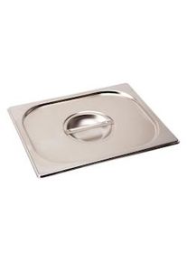 Ristoattrezzature Coperchio per Contentiore Gastronomico GN 1/4, in Acciaio Inox Inossidabile, Argento - Dimensioni 265x162 mm