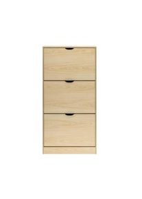 Rebecca Mobili Mobile Scarpiera Porta Scarpe MDF Beige Compatto per 12 Paia