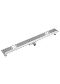 TecTake canaletta di scarico per doccia in acciaio inox - 90 cm - 401274