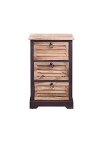 Rebecca Mobili Comodini Mobile Bagno 3 Cassetti Legno Urban Vintage 63x40x27