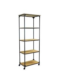 Bob Gardens Libreria Industrial in Acciaio cm 64x37,5x169,5 - ROYCE Marrone