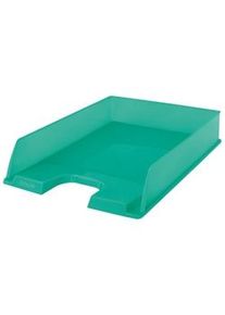 ESSELTE Vaschetta Portacorrispondenza da Scrivania, in Formato A4, Utilizzabile a Casa e in Ufficio, 254 mm x 61 mm x 350 mm, Verde, Confezione da 10
