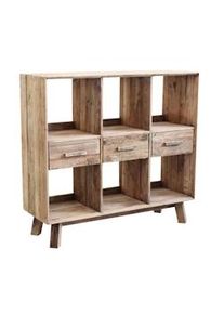 Bob Gardens Libreria con 6 ripiani in Pino riciclato cm 120x40x110 - PINE Marrone