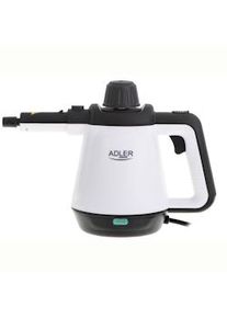 ADLER AD7038 Pulitore a Vapore Portatile Multiuso, Disinfezione a Vapore, Flusso di 44 g/min, Bianco/Nero, 2000W