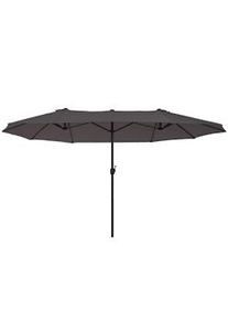 Giordanoshop Ombrellone da Giardino Doppio Tetto 4,6x2,7 m Roland Grigio