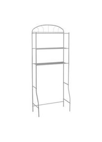 Scaffale Sopra Lavatrice in Metallo , con 3 Scaffali Salvaspazio per il Bagno col. bianco 62x32, altezza 170 cm