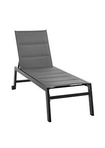 Outsunny Sdraio da Giardino Reclinabile su 5 Livelli con Rivestimento