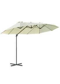 Giordanoshop Ombrellone da Giardino Doppio 440x270x250 cm in Poliestere Beige
